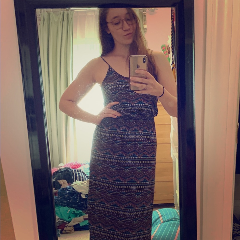 Printed Lush Maxi Sundress